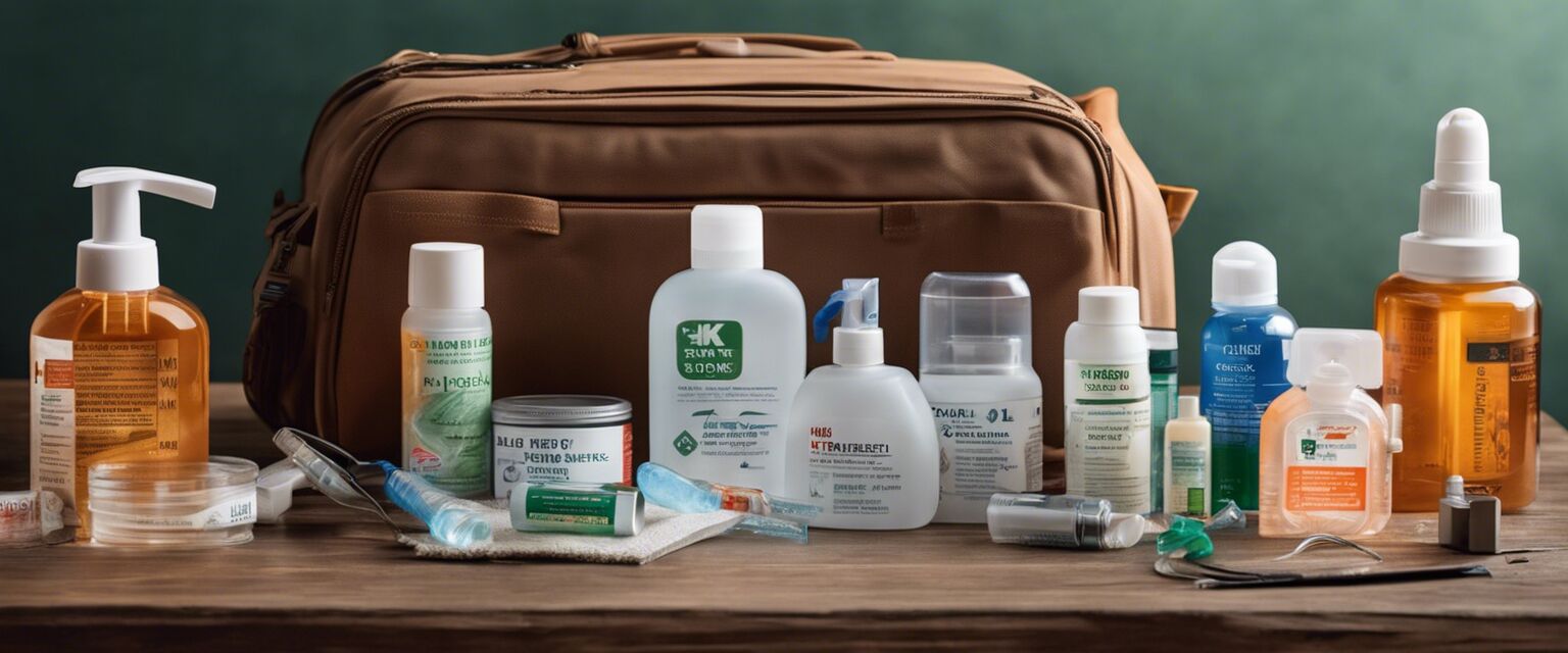 Variety of travel health products