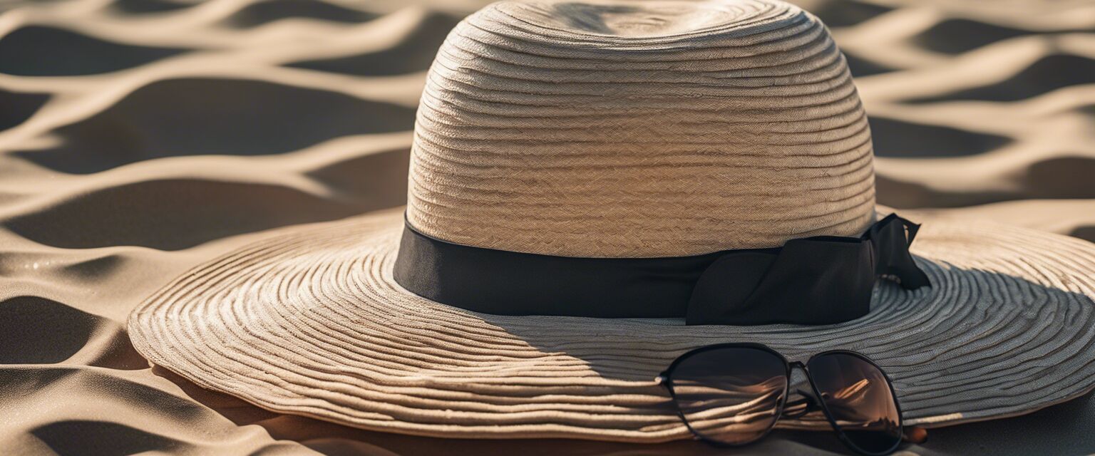 Wide-brimmed sun hat for sun protection